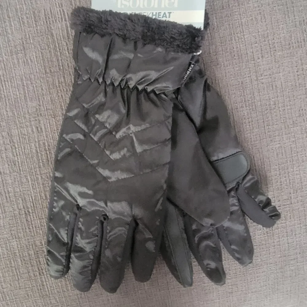 🆕️Isotoner SleekHeat Quilted pattern Gloves🧤 smarTouch® technology plush lined - Picture 5 of 12